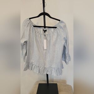 Sanctuary Light Blue Striped Blouse